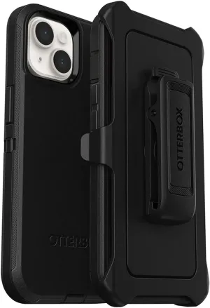 OtterBox iPhone 14 & iPhone 13 (Only) - Defender Series Case - Black - Rugged & Durable - with Port Protection - Includes Holster Clip Kickstand - Non-Retail Packaging