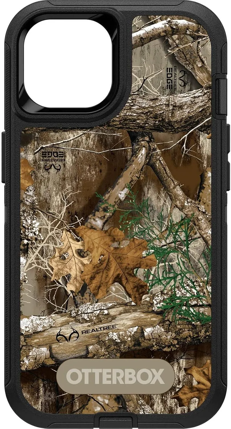 OtterBox iPhone 14 & iPhone 13 (Only) Defender Series Case - Realtree Edge (Black/Realtree Graphic) - Rugged & Durable - with Port Protection - Holster Clip Included - Non-Retail Packaging