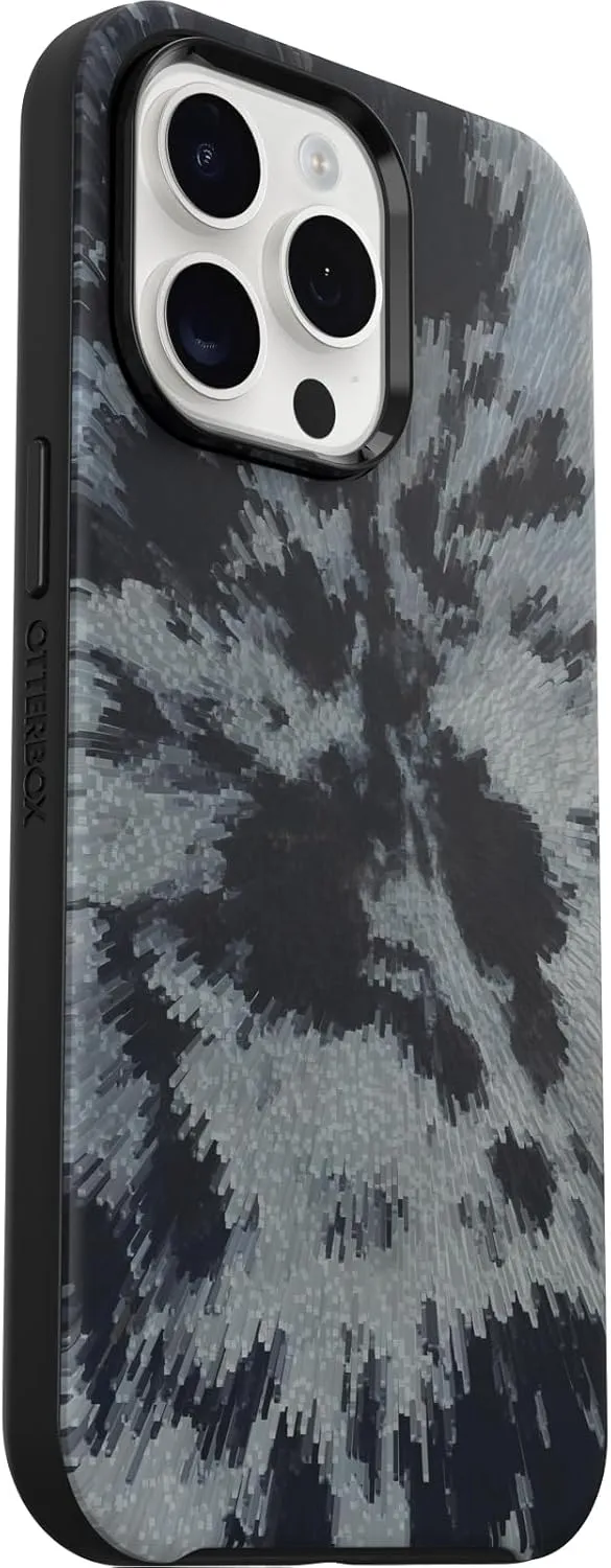 OtterBox iPhone 15 Pro MAX (Only) Symmetry Series Case - Burnout Sky (Black), Snaps to MagSafe, Ultra-Sleek, Raised Edges Protect Camera & Screen