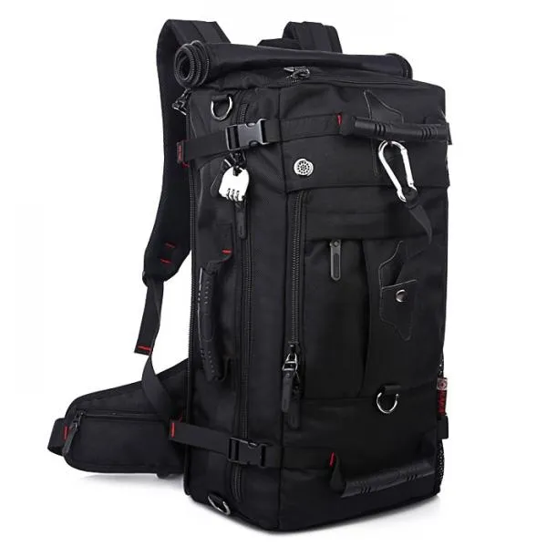 Outdoor 40L Large Capacity Oxford Backpack Multifunctional Bag for Camping Hiking Climbing Travelling Black