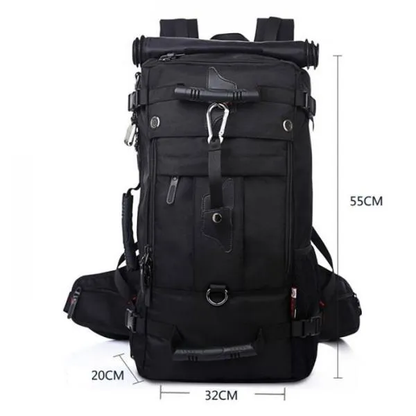 Outdoor 40L Large Capacity Oxford Backpack Multifunctional Bag for Camping Hiking Climbing Travelling Black