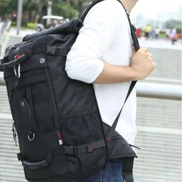 Outdoor 40L Large Capacity Oxford Backpack Multifunctional Bag for Camping Hiking Climbing Travelling Black