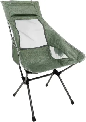 Outdoor Chair Folding Camping Chair Outdoor High Back Camping Chair Portable Folding Seat With Mesh Backrest Camping Fishing Stool With Quilted Pillow Camping Chair Foldable Chair ( Color : Green )
