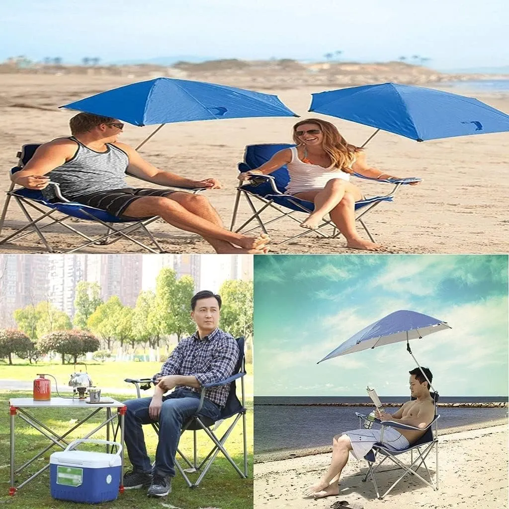 Outdoor Chair Folding Camping Chair Padded Camping Chairs Outdoor Folding Armchair With Cup Holder Beach Fishing Chair Portable Leisure High Backrest Chair Camping Chair Foldable Chair ( Color : Blue