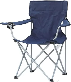 Outdoor Chair Folding Camping Chair Padded Camping Chairs Outdoor Folding Armchair With Cup Holder Beach Fishing Chair Portable Leisure High Backrest Chair Camping Chair Foldable Chair ( Color : Blue