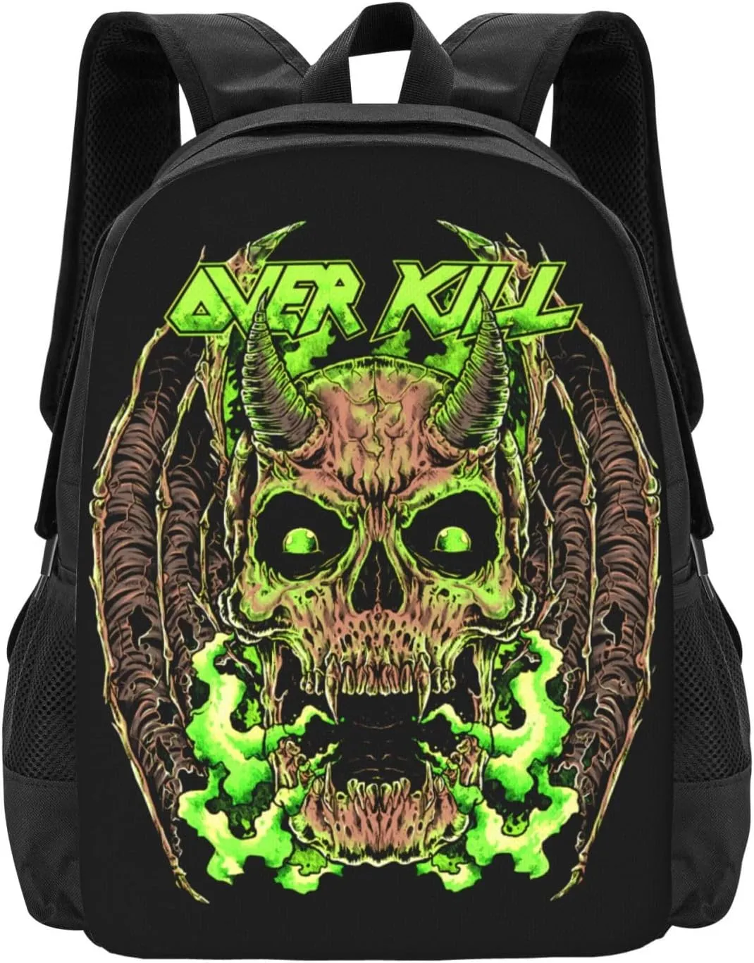 Overkill Band Backpack Large Capacity Leisure Travel Backpack Book Bag Outgoing Daypack 12.5x5.5x16.5 inch