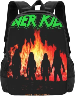 Overkill Band Backpack Large Capacity Leisure Travel Backpack Book Bag Outgoing Daypack 12.5x5.5x16.5 inch