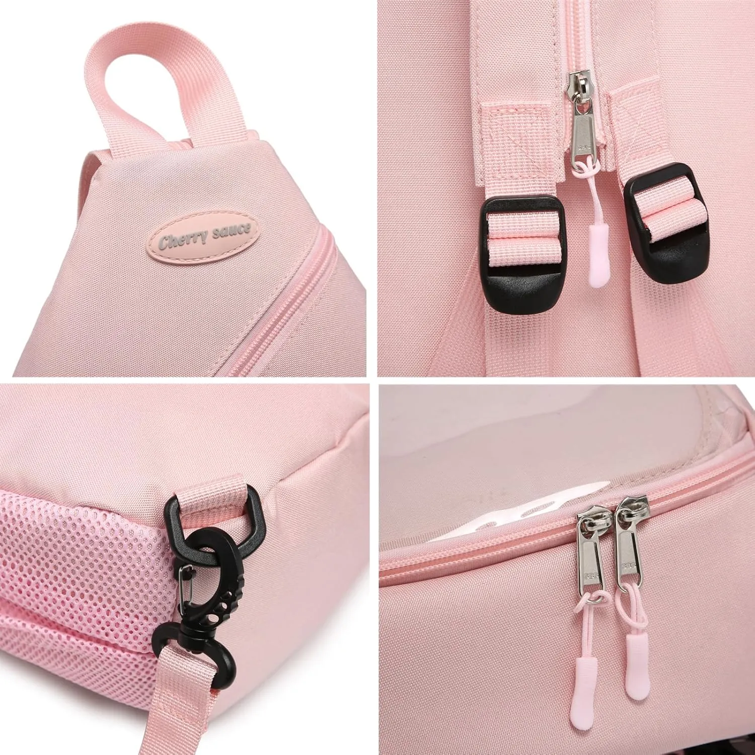 Oxford Ita Bag Kawaii Pin Display Chest Pack Single Shoulder Bag Sport Zipper Backpack Hiking Daypack, Large