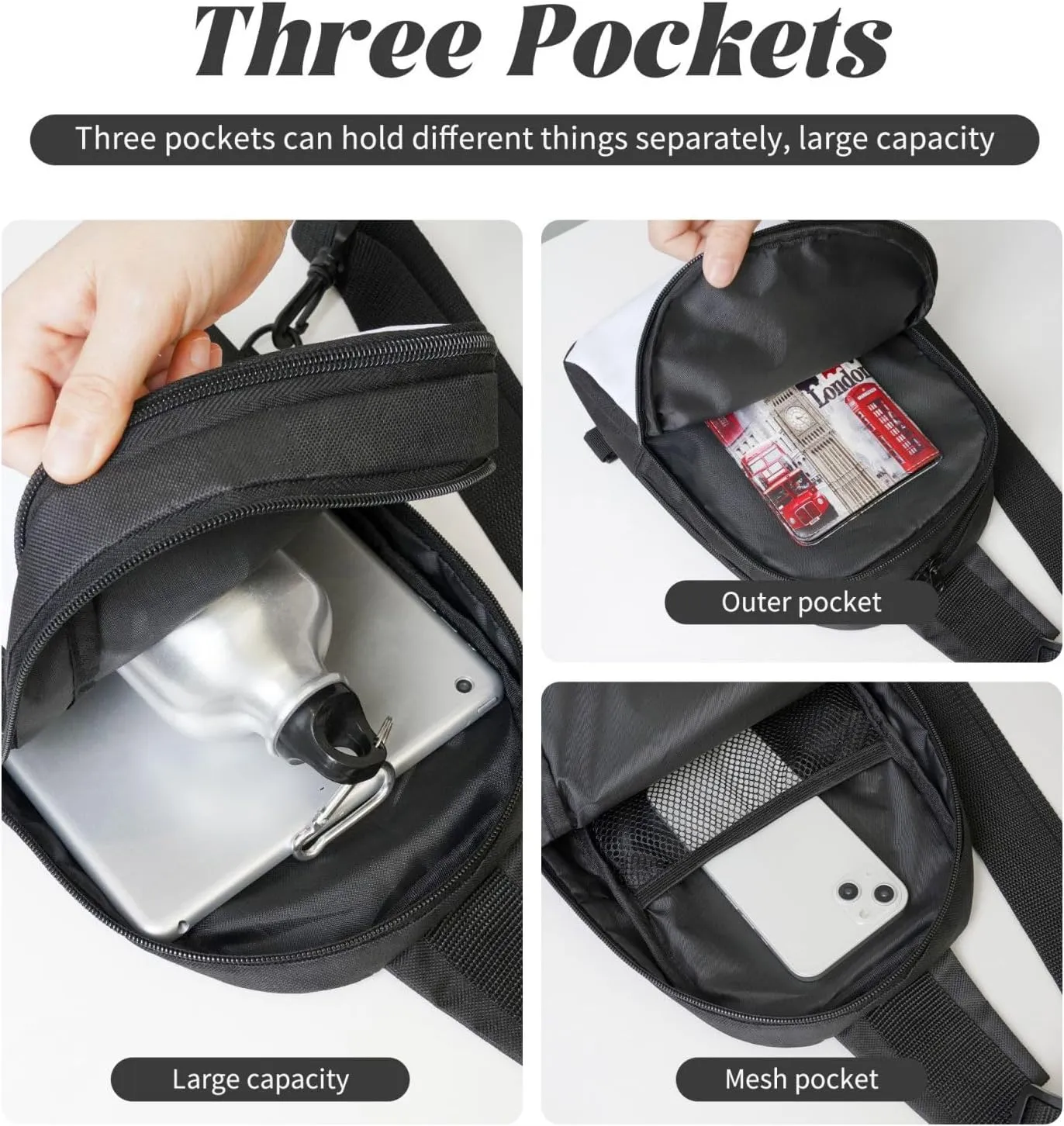 paint splatter Dual Pocket Chest Bag - Versatile Purse, Sling Purse - Ideal for Concerts, Sports, Travelling, & More