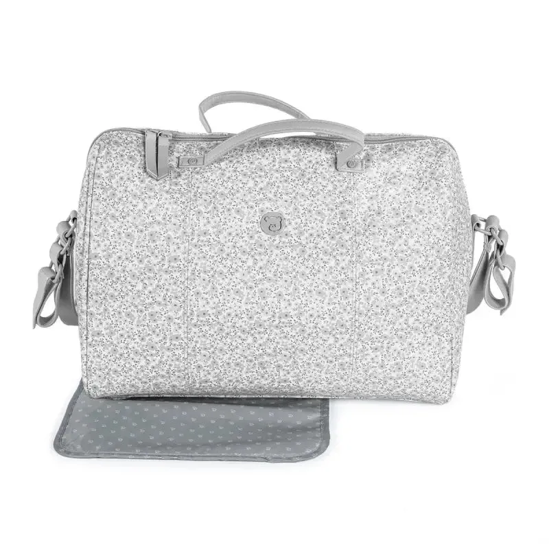 Pasito a Pasito Flower Mellow Grey Travel Diaper Bag