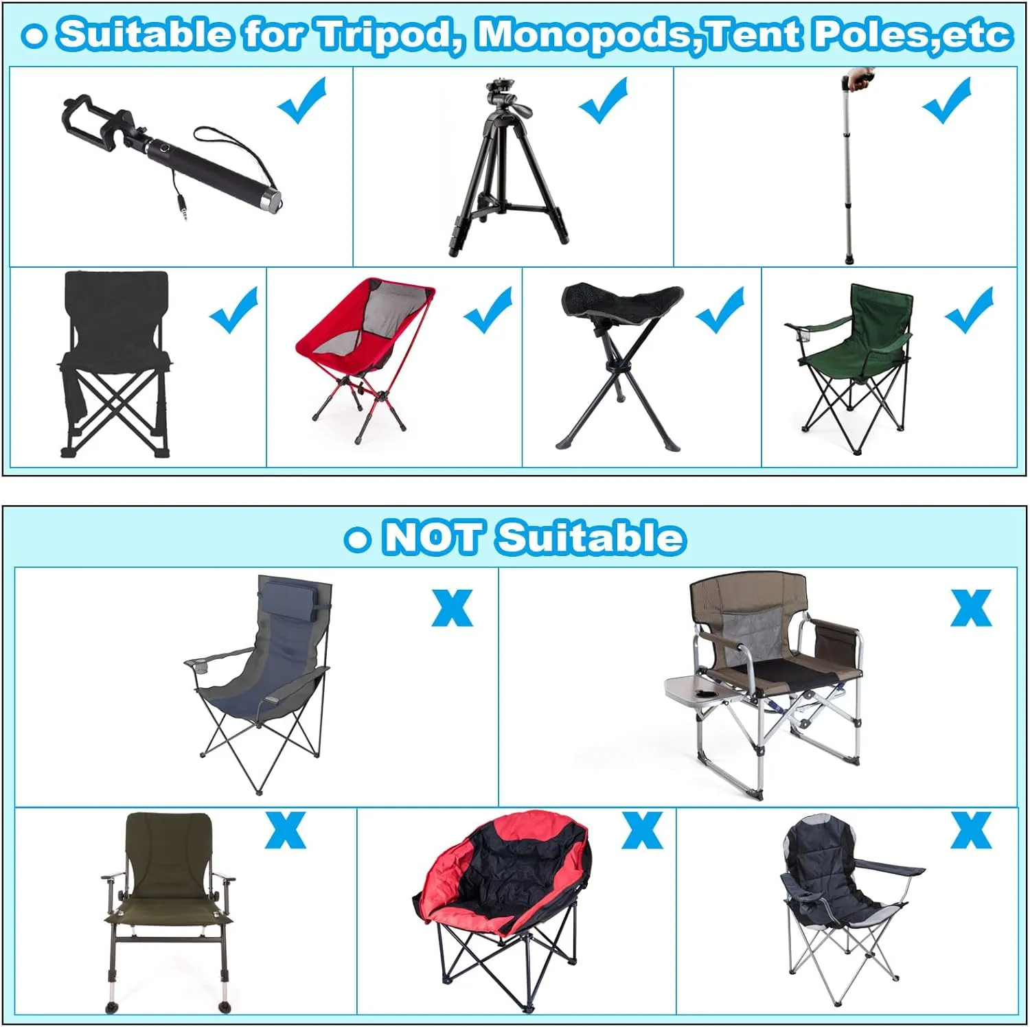 PATIKIL 38x10 Inch Camp Chair Replacement Bag, 3 Pack Nylon Folding Camping Chair Carry Bag Tripod Case Bag with Handle for Outdoor Camping, Black