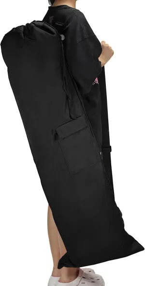 PATIKIL 47 Inch Camp Chair Replacement Bag, Foldable Camping Chair Bag 900D Oxford Large Mouth Carry Bag with Adjustable Shoulder Strap & Side Pocket for Outdoor Camping, Black