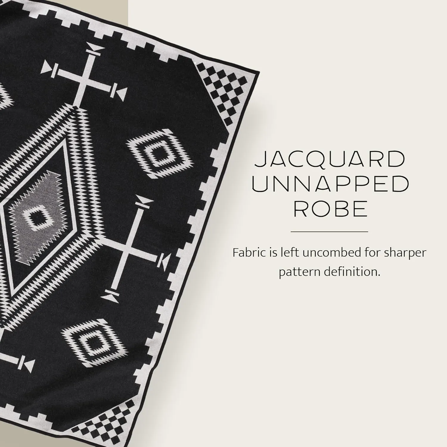 PENDLETON Jacquard Unnapped Blanket 64" x 80" - Wool Cotton, Reversible, Lightweight, Soft, Ultrasuede Binding, Packable Throw for Home and Travel