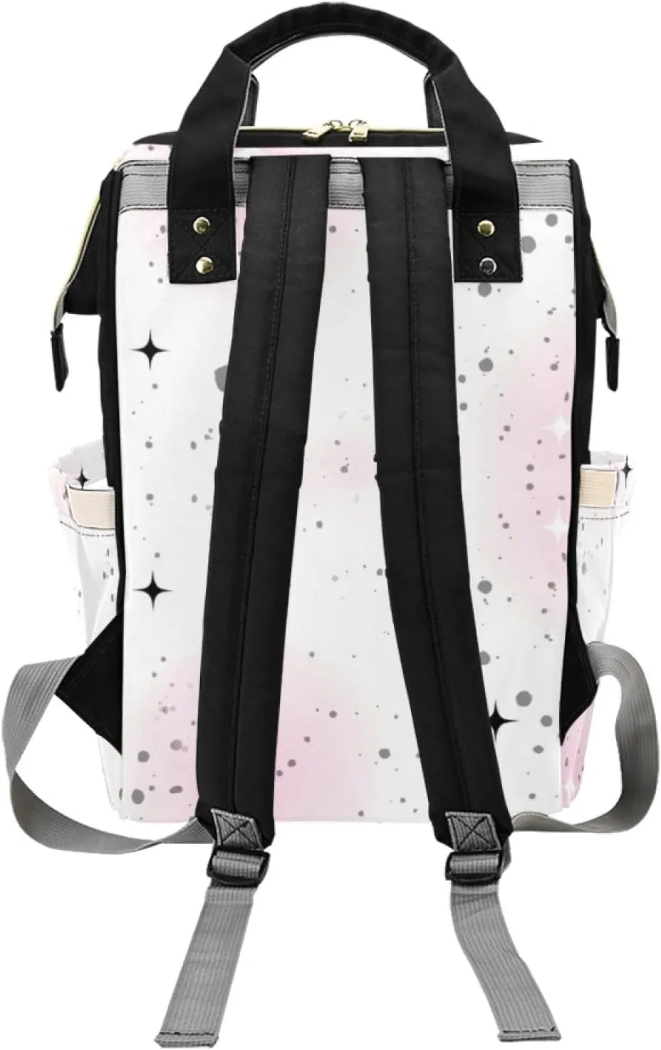 Personalized Baby Diaper Bag Backpack for Women, Custom Name Nursing Mommy Daypack, Diaper Bag for Girls Boys, New Mom Gifts (Butterfly Black)