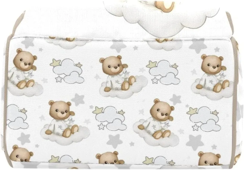Personalized Cute Cow Diaper Bag for Women, Custom Name Nursing Mommy Daypack, Diaper Bag for Baby Boy Girl, New Mom Gifts