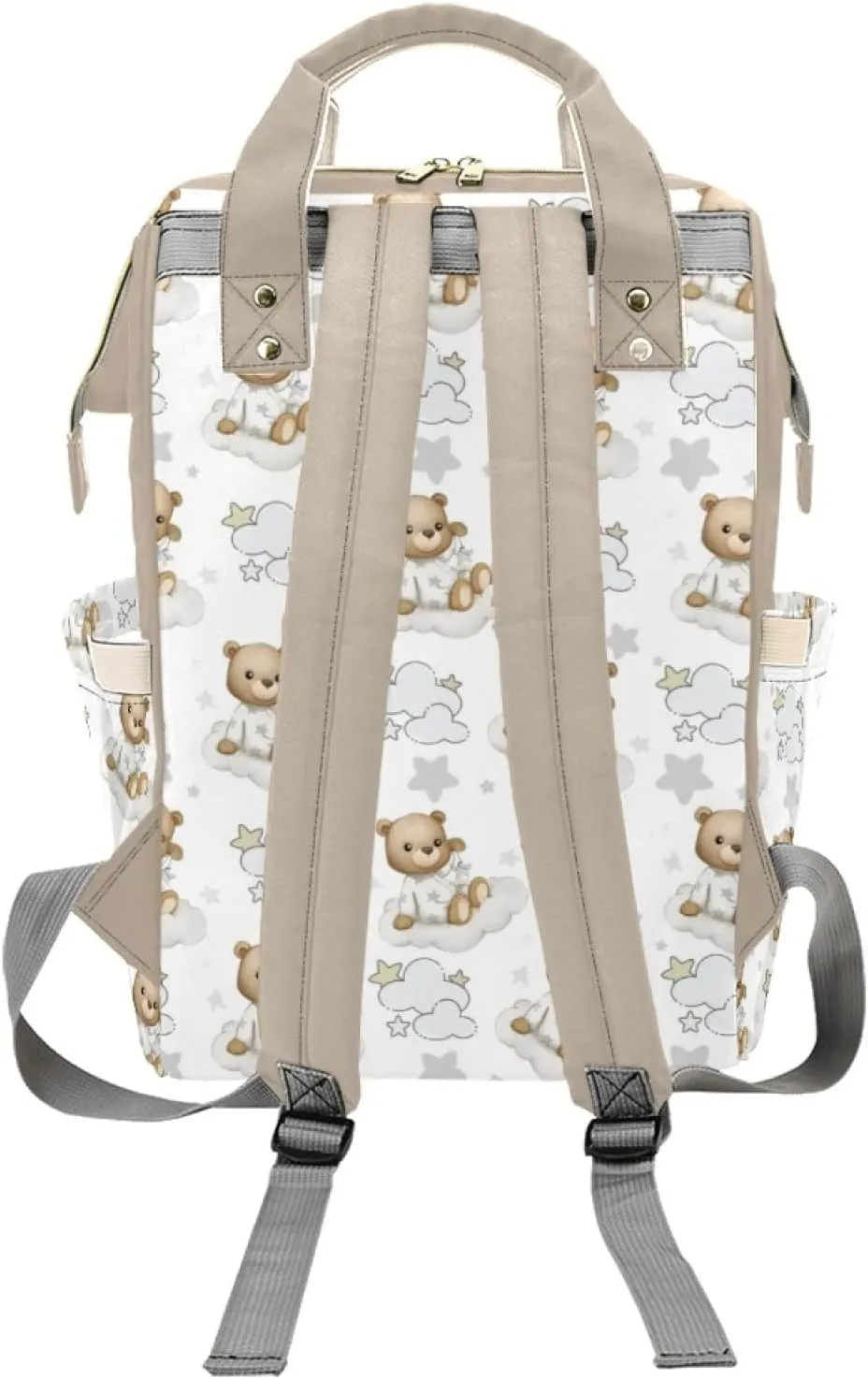Personalized Cute Cow Diaper Bag for Women, Custom Name Nursing Mommy Daypack, Diaper Bag for Baby Boy Girl, New Mom Gifts