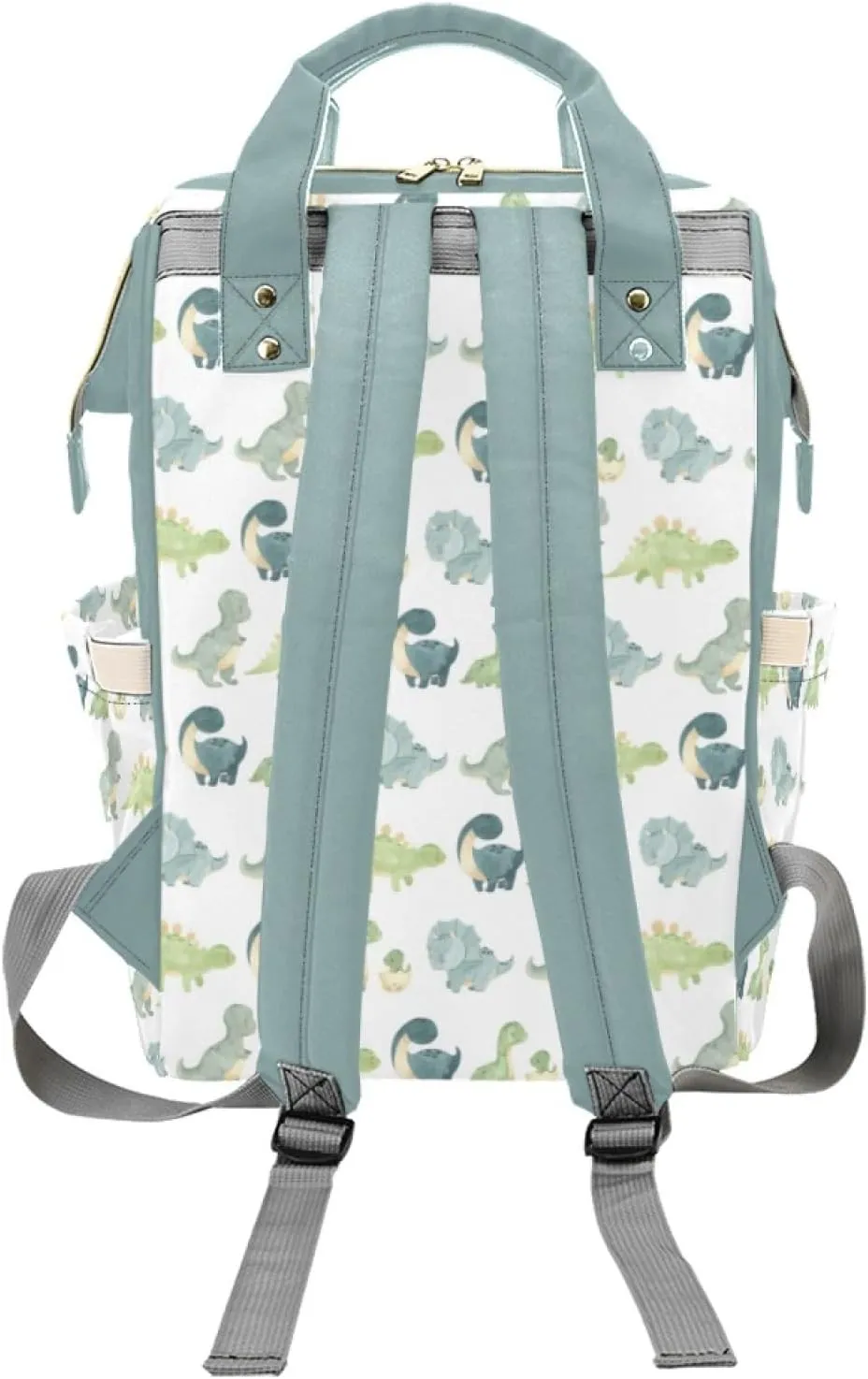 Personalized Diaper Bag Backpack for Women, Custom Name Nursing Mommy Daypack, Diaper Bag for Girls Boys, New Mom Gifts (Dinosaur)