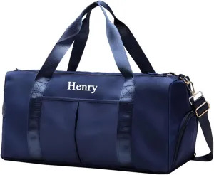 Personalized Duffel Travel Bag Name Custom Sports Gym Bags Customized Dance Bag with Wet Dry Pockets & Shoe Weekender Overnight Bridesmaid Gift