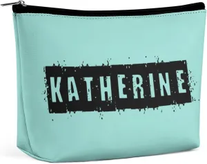 Personalized Name Makeup Bag 6 x 7 Inches, Custom Text Colorful Cosmetic Bag for Purse Women Girls Mom Bridesmaid Proposal Small Travel Make Up Bag Cosmetic Toiletry Pouch Gifts