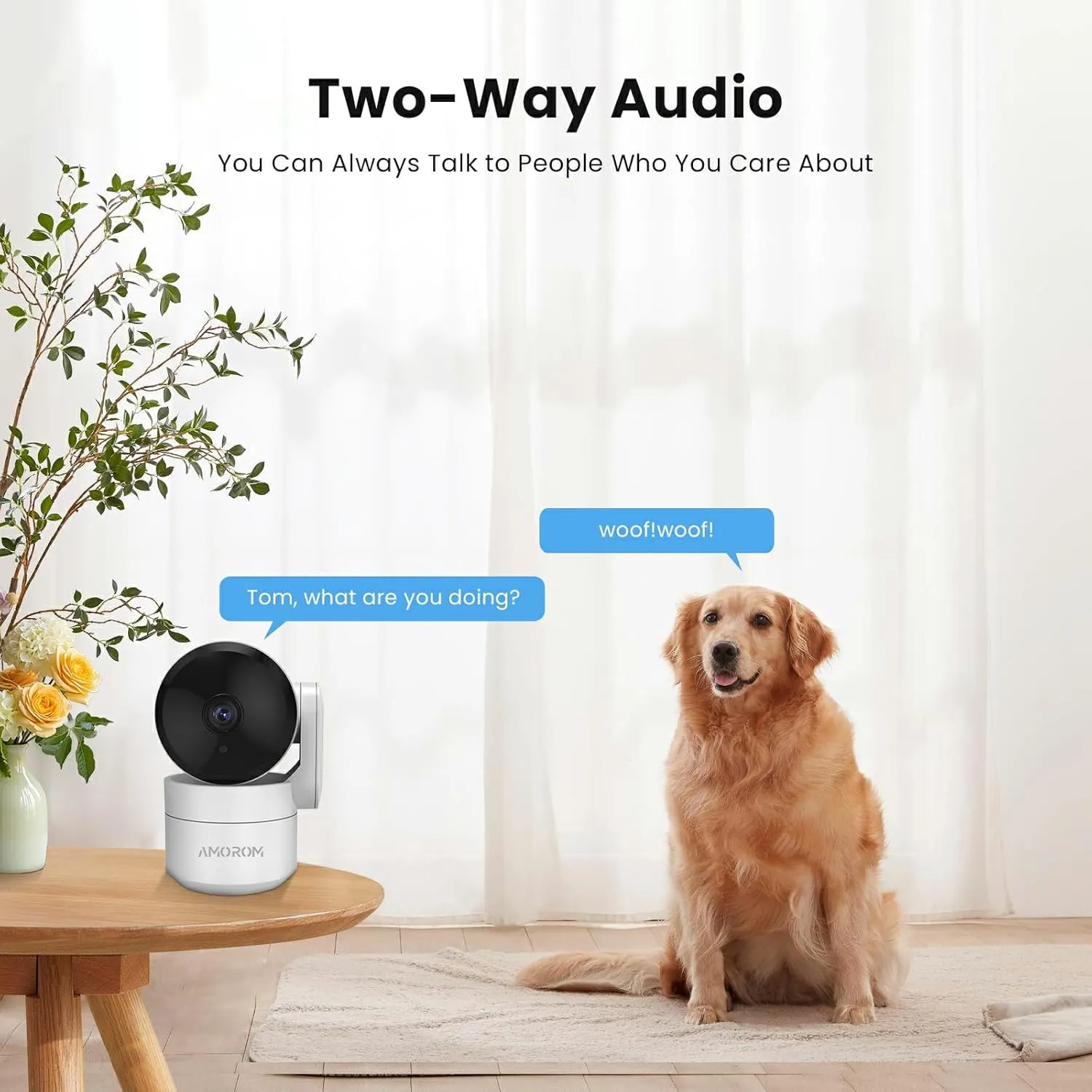 Pet Camera 360° Home Security Cameras with 2-Way Audio,Night Vision,Motion Detection,Dog Camera with Phone app,Pan/Tilt,Cloud & SD Card Storage,Compatible with Alexa/Google Home,2.4GHz WiFi,4 Pack