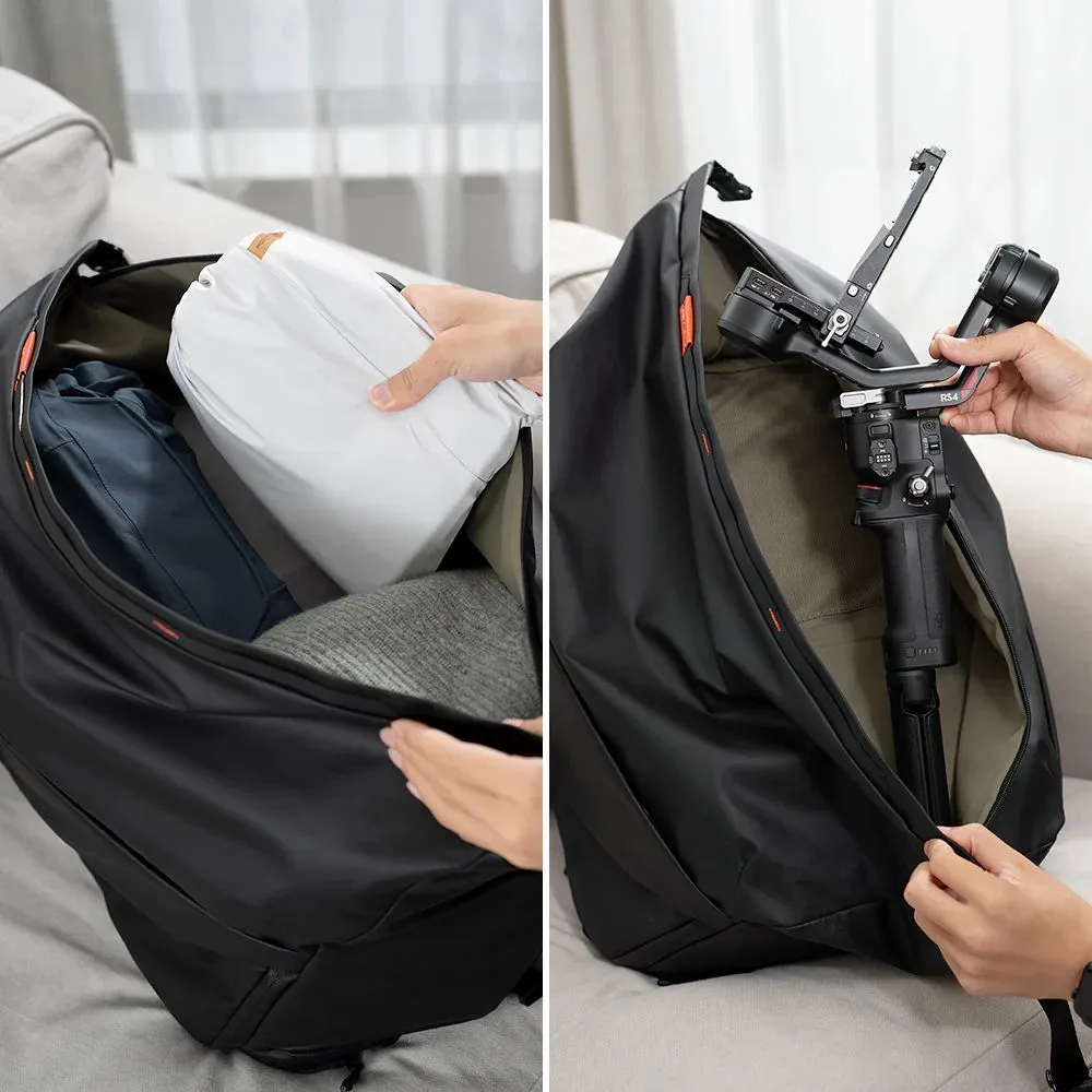 PGYTECH OneMo Travel Backpack (35L) Versatile Camera & Drone Gear Bag with 3-in-1 Carrying Mode, Laptop Compartment, Quick-Access Pockets, Tripod Holder, Anti-Lost Apple AirTag Pocket & Anti-Theft Zippers for Photography & Travel