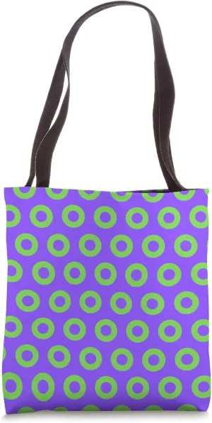 Phish Donuts Pattern | Purple and Green Tote Bag