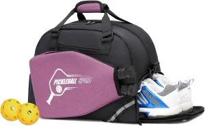 Pickleball Bag for Women and Men，Pickleball Backpack with various Zipper Pockets for Balls, Paddles, Shoes, Movil phone and Power Bank, with a Fence Hook