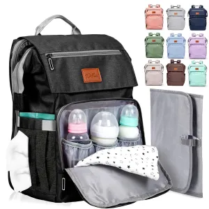 PILLANI Baby Diaper Bag Backpack - Baby Bag for Boys & Girls - Diaper Backpack - Large Travel Diaper Bags with Changing Pad - Baby Registry Search & Baby Shower Gifts - Newborn Essentials Must Haves