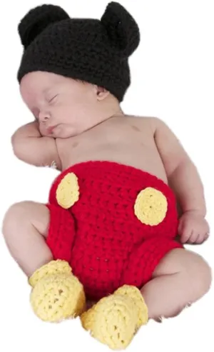 Pinbo® Newborn Photography Prop Baby Costume Crochet Hat Cap Diaper Shoes