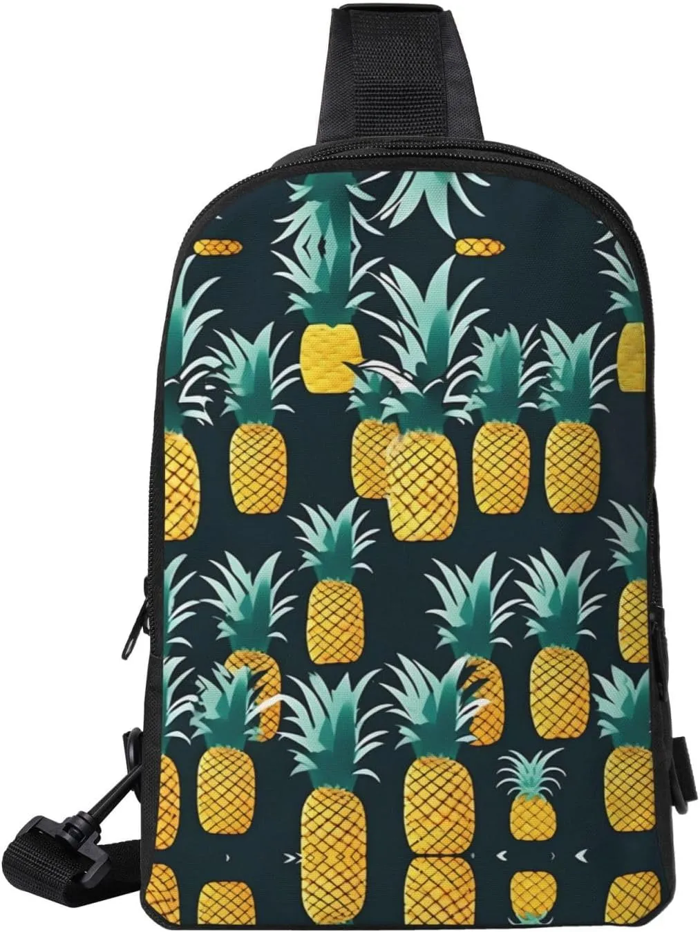 Pineapple Dual Pocket Chest Bag - Versatile Purse, Sling Purse - Ideal for Concerts, Sports, Travelling, & More