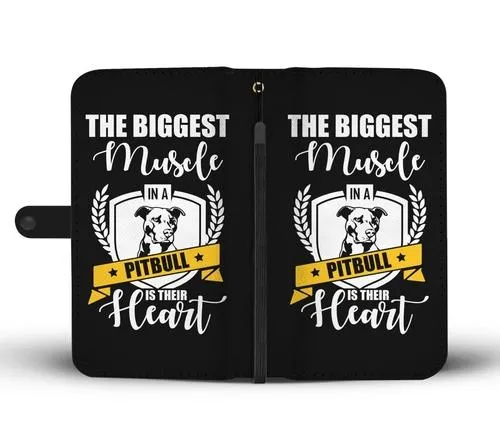 Pitbull Dog Wallet Phone Case w/ RFID Blocker