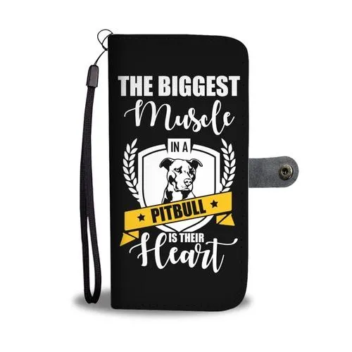 Pitbull Dog Wallet Phone Case w/ RFID Blocker