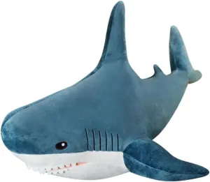 Plush Shark Toy Pillow, Shark Plushies Pillow Large, Comfortable Sleep Pillow Back Cushion, Kids Room Decoration, Bedtime Gift for Boys and Girls. 1 Piece (39.3inch, Blue)
