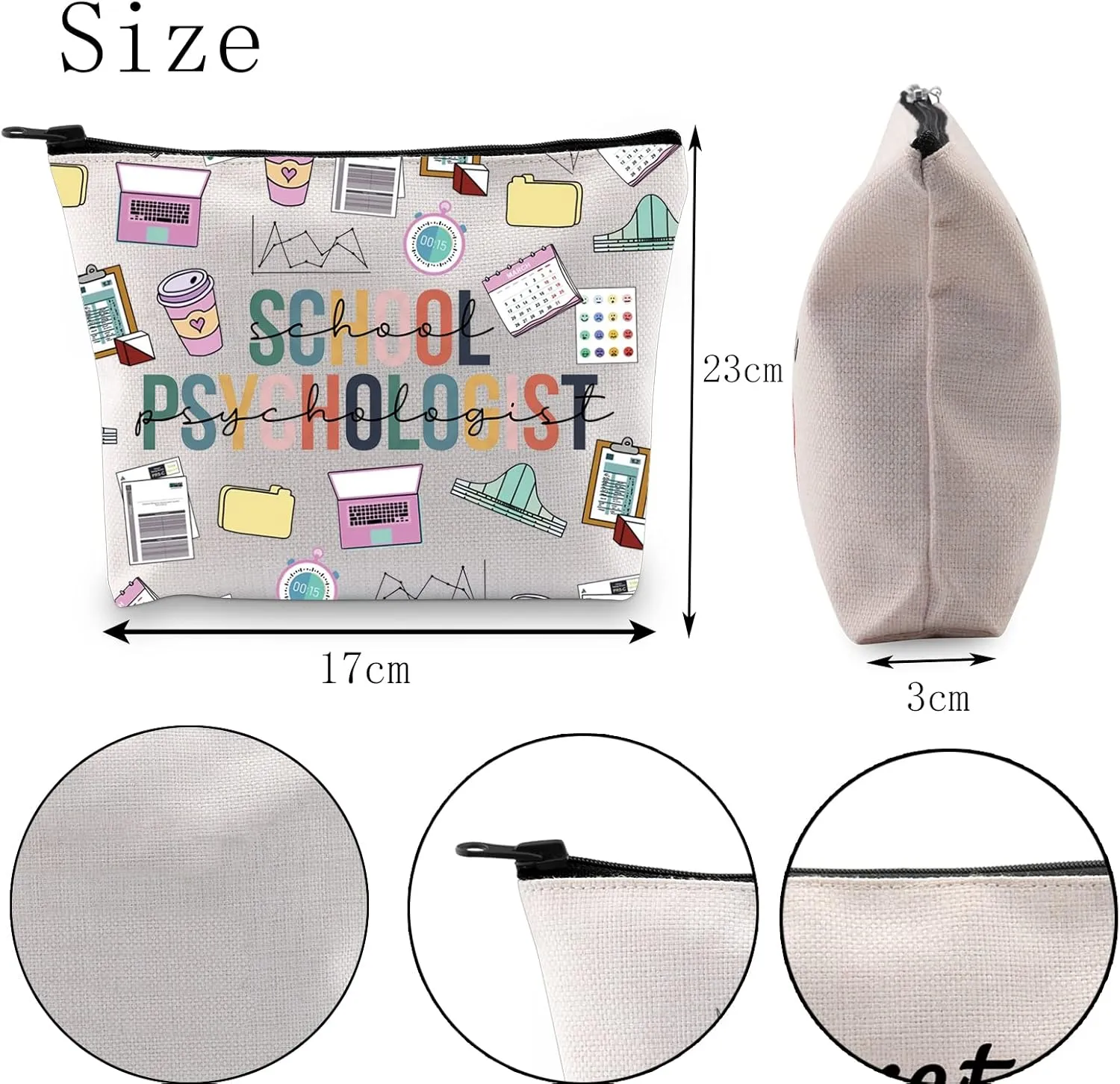 POFULL Mental Health Matter Gift Psychologist Psych Cosmetic Bag