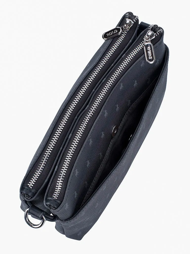 Polo Signature Lifestyle Double Compartment Sling | Black