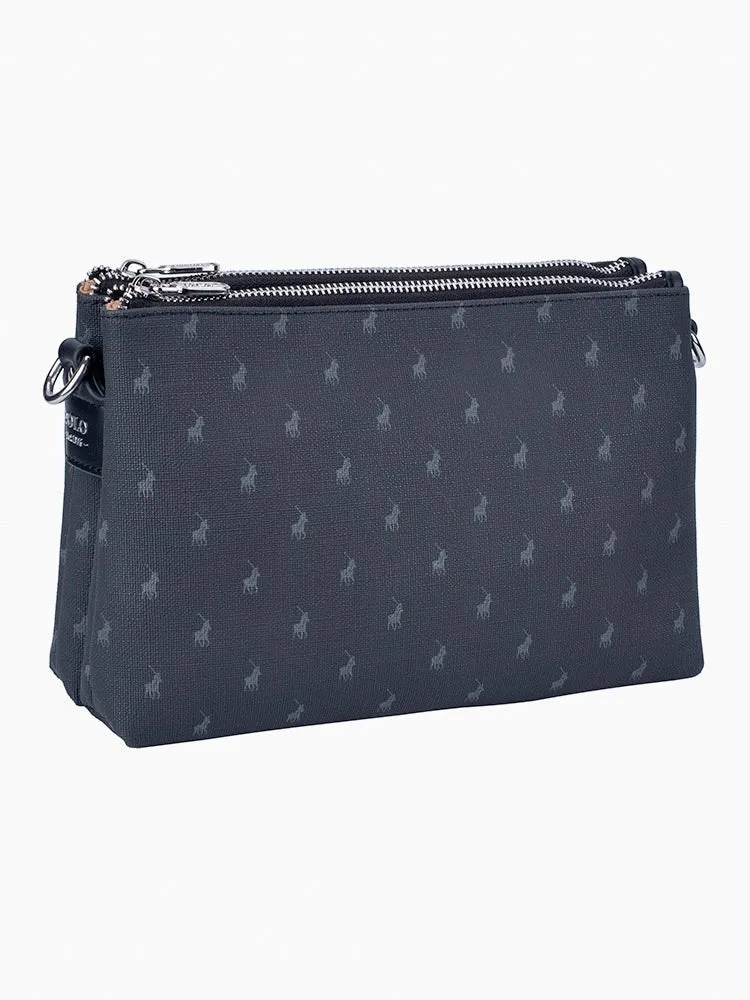 Polo Signature Lifestyle Double Compartment Sling | Black