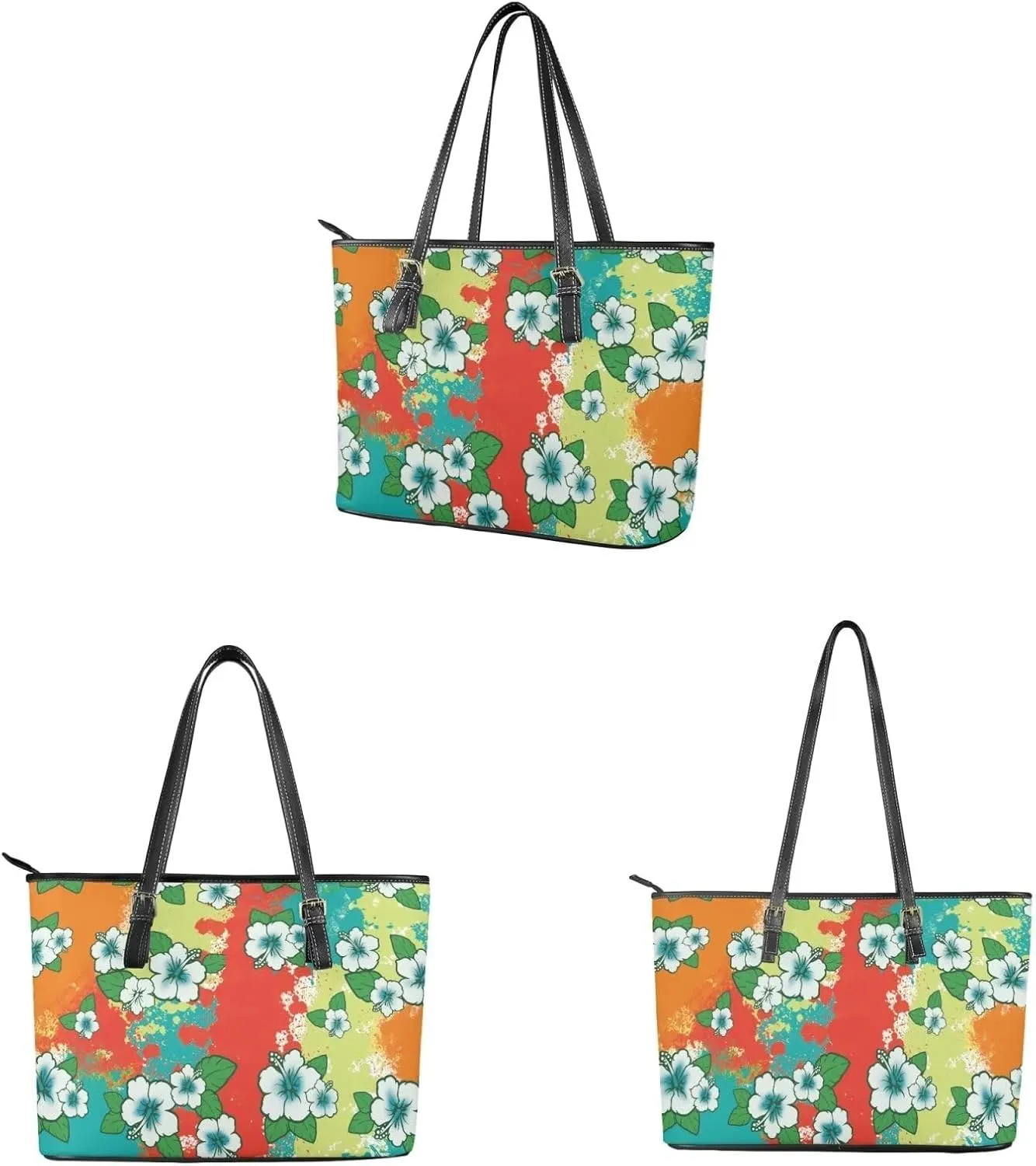 Polynesian Tote Bag Handbags Sets for Women 2Pcs Puletasi Samoan Tribal Large Capacity Wallet with Zipper Coin Purse