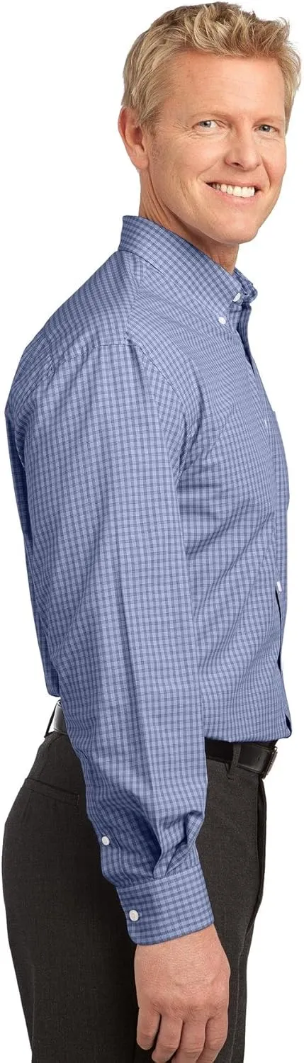 Port Authority Men's Plaid Pattern Easy Care Shirt