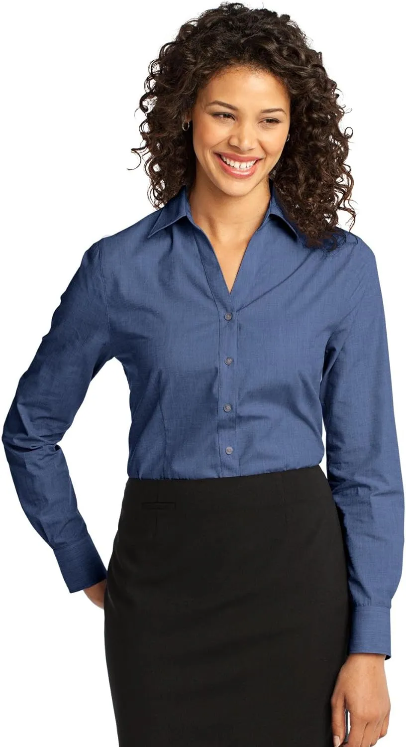 Port Authority Women's Crosshatch Easy Care Button-Down Shirt