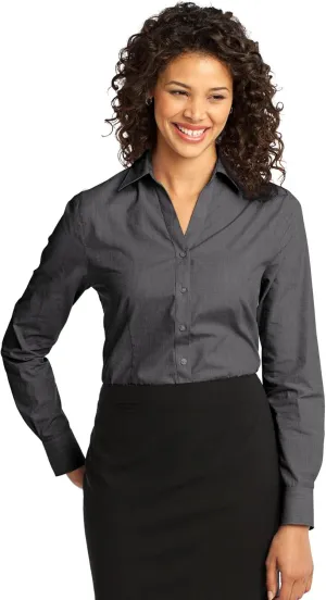 Port Authority Women's Crosshatch Easy Care Button-Down Shirt