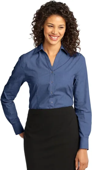 Port Authority Women's Crosshatch Easy Care Button-Down Shirt
