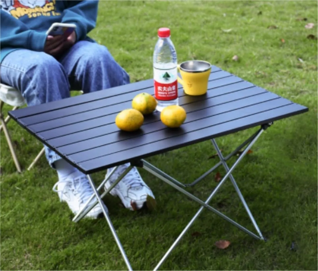 Portable Beach Table Camping Folding Table Portable Lightweight Table Fold Up Aluminum Alloy Folding Camping Table