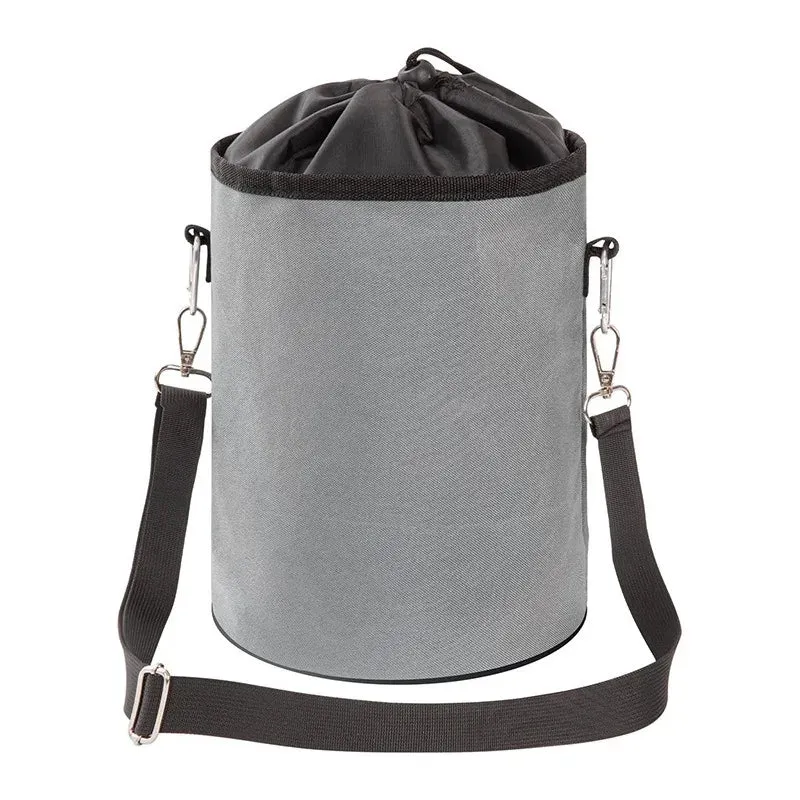 Portable Clothespin Bag With Hook Large Capacity Cylindrical Shape 7 Inch X 7 Inch X 9.6 Inch