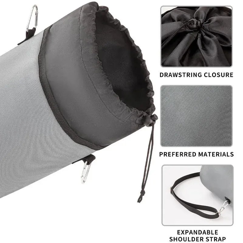 Portable Clothespin Bag With Hook Large Capacity Cylindrical Shape 7 Inch X 7 Inch X 9.6 Inch