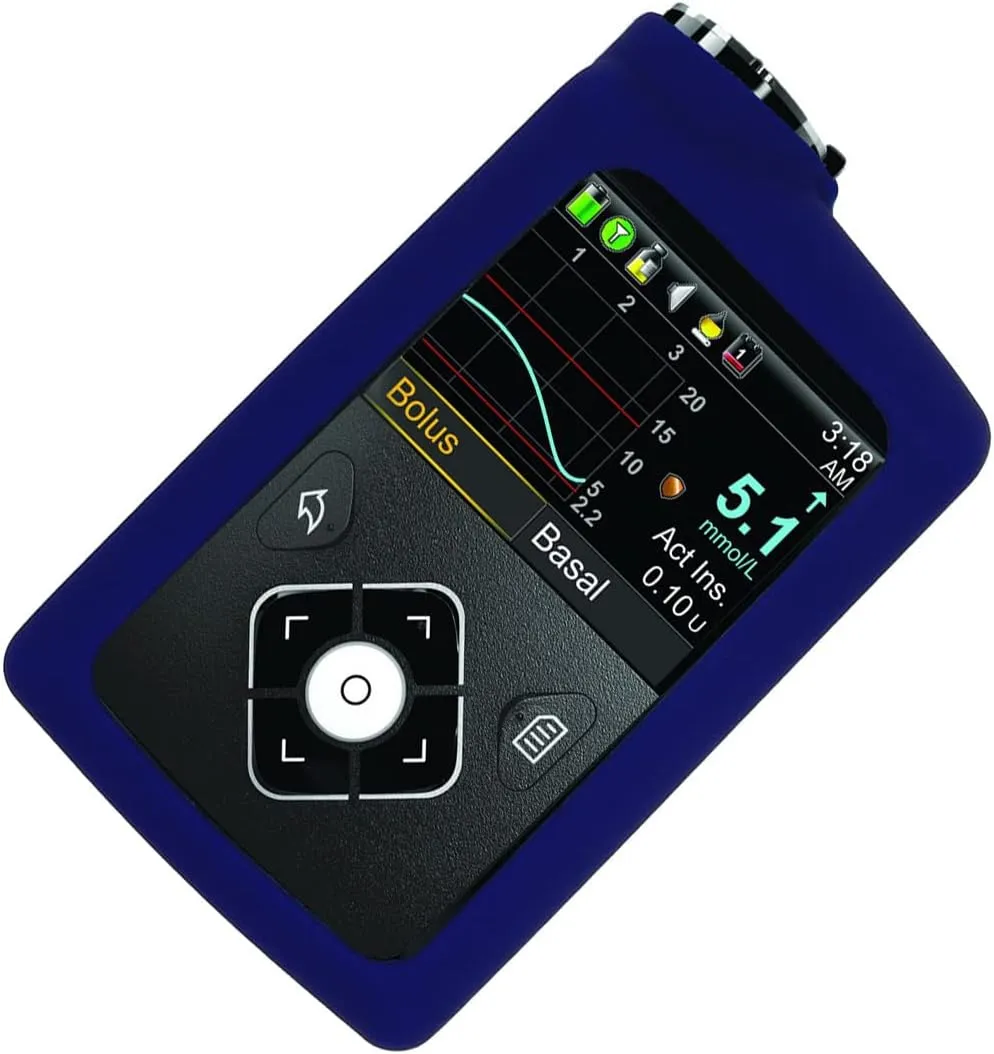 Premium Soft Silicone case for Medtronic Minimed Insulin Pump 630G/ 640G/ 670G/770G /780G(All Model) (Navy)