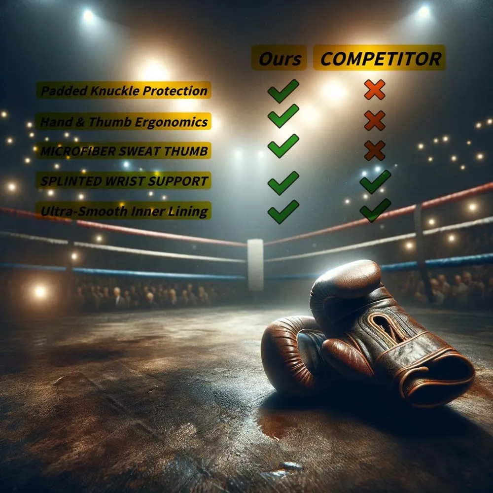 Pro Boxing Gloves for Men and Women Suitable for Boxing Kickboxing Mixed Martial Arts Maui Thai MMA Heavy Bag Fighting Training