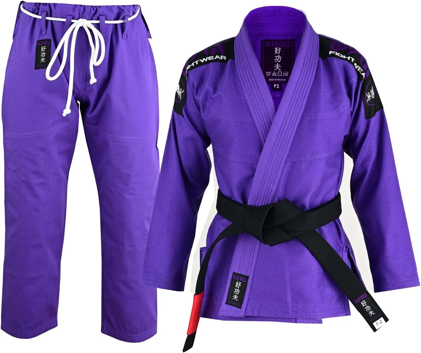 Pro Ladies BJJ GI Jiu Jitsu Uniform Suit (Comes with Free Ju Jitsu White Belt) - Purple