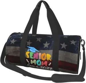 Proud Mom Class Of 2027 Graduate Duffel Bag Gym Bag Travel Sports Tote Large Foldable Beach Swim Yoga1