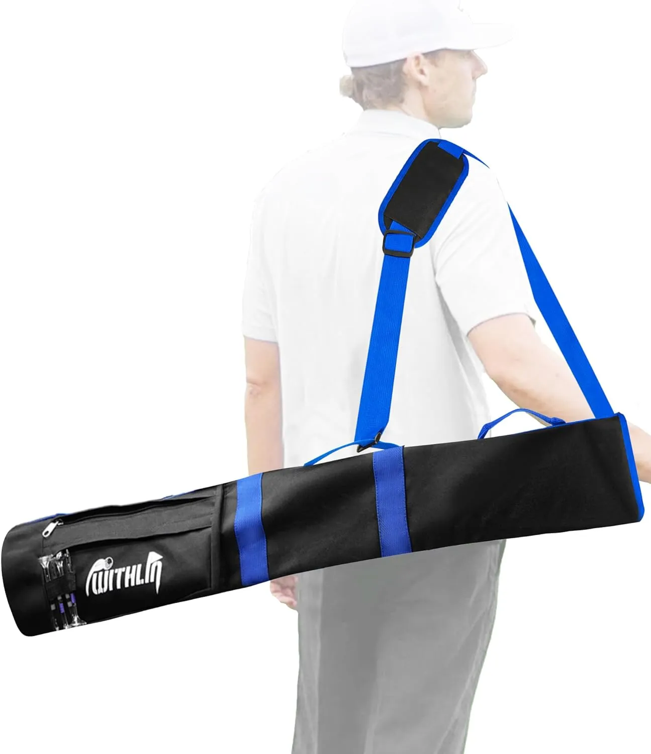 prowithlin Small Golf Bag, Portable Golfer Travel Bag with Several Clubs, Lightweight to Carry for Par 3 & Short Game, Men's Golfers Great Accessory and Gift, Black, Nylon