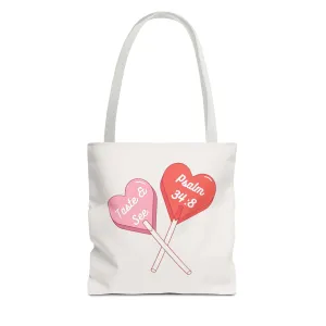 Psalms 34:8 Tote Bag